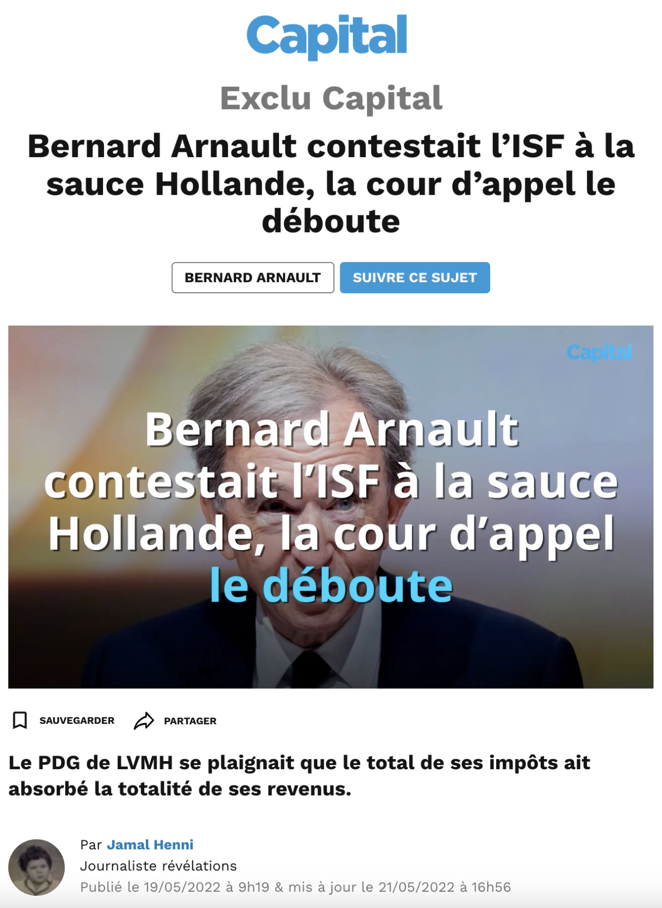Actualités Bernard Arnault : toutes les news de Bernard Arnault avec