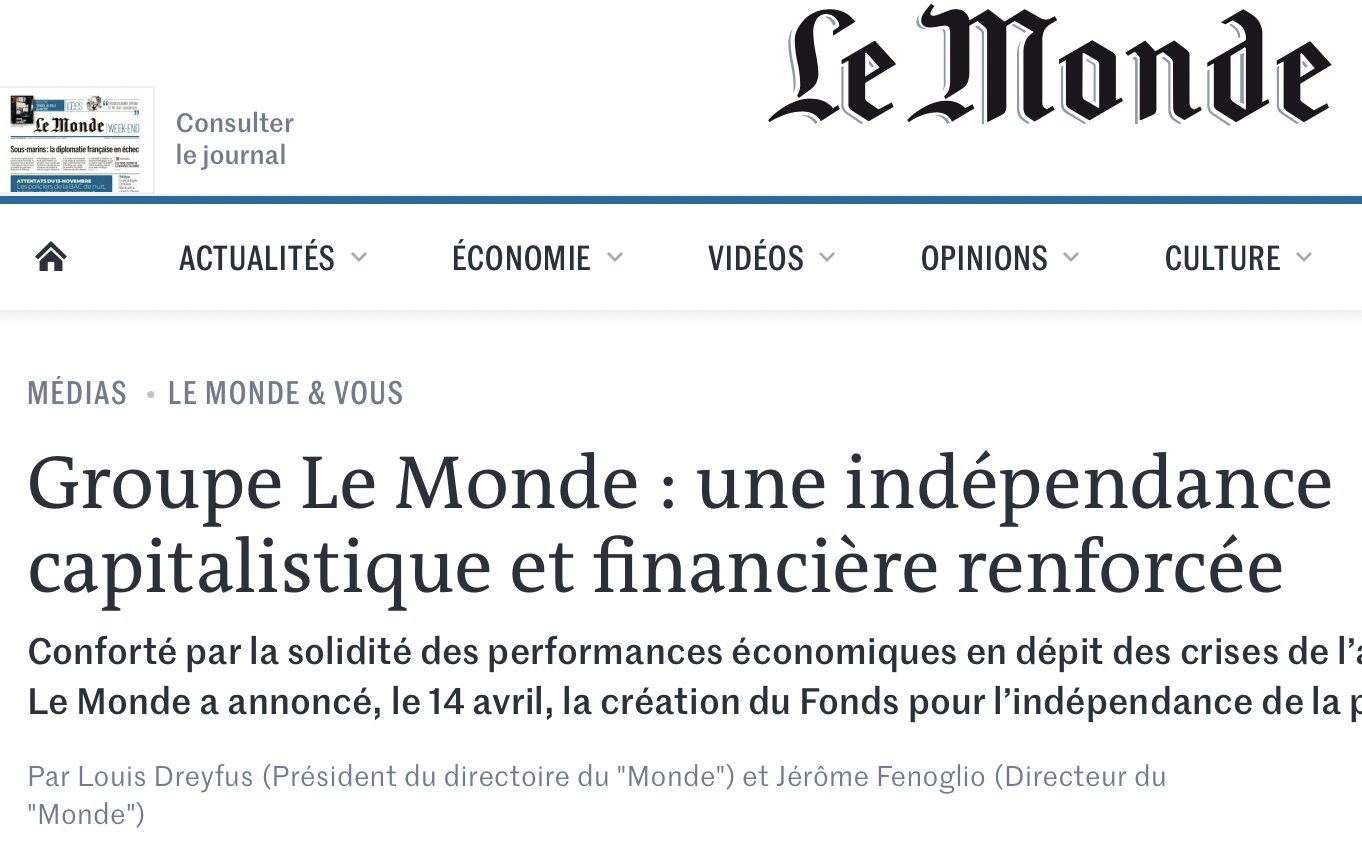 Le Monde : avènement d’une dynastie Niel ? Par Julia Cagé et Benoît ...