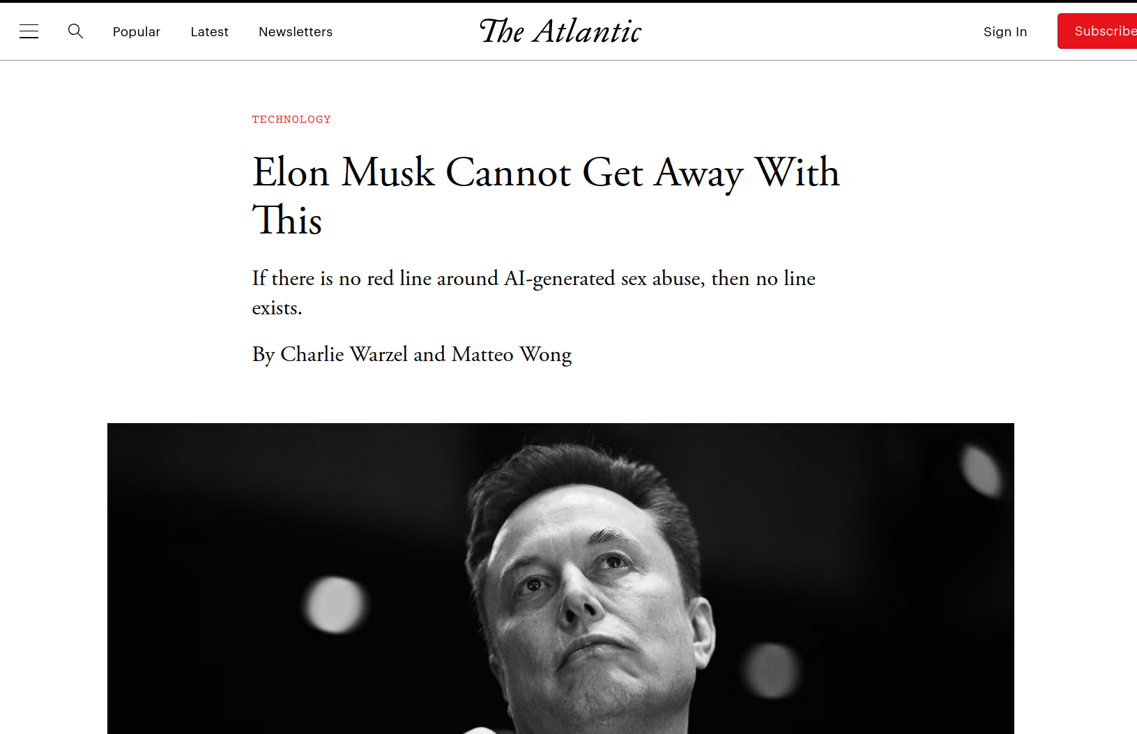 Elon Musk ne doit pas s'en tirer comme ça