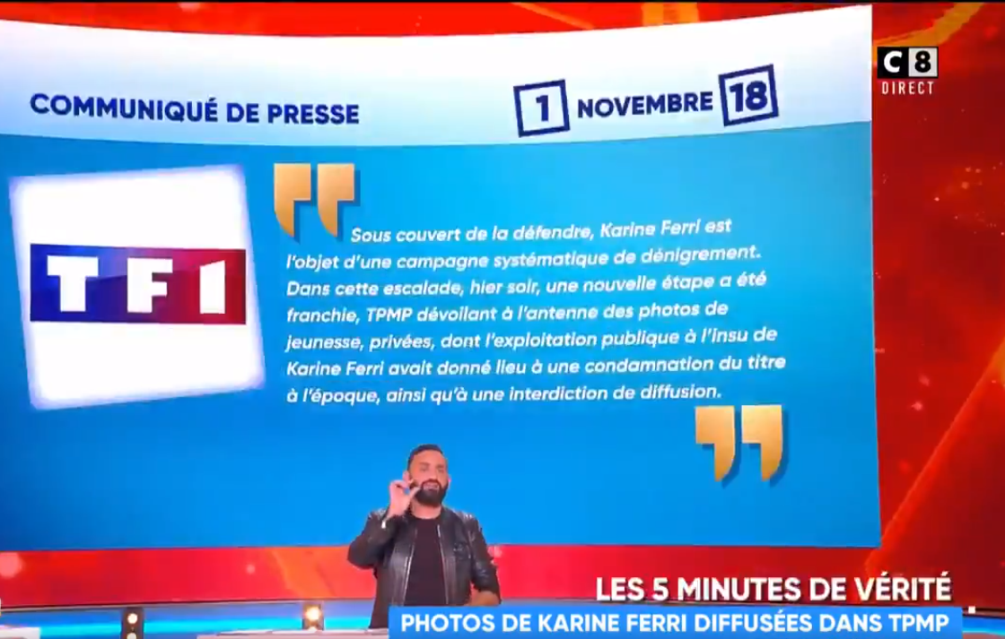 Photos de Karine Ferri dans TPMP : TF1 saisit le CSA - Par La rédaction |  Arrêt sur images