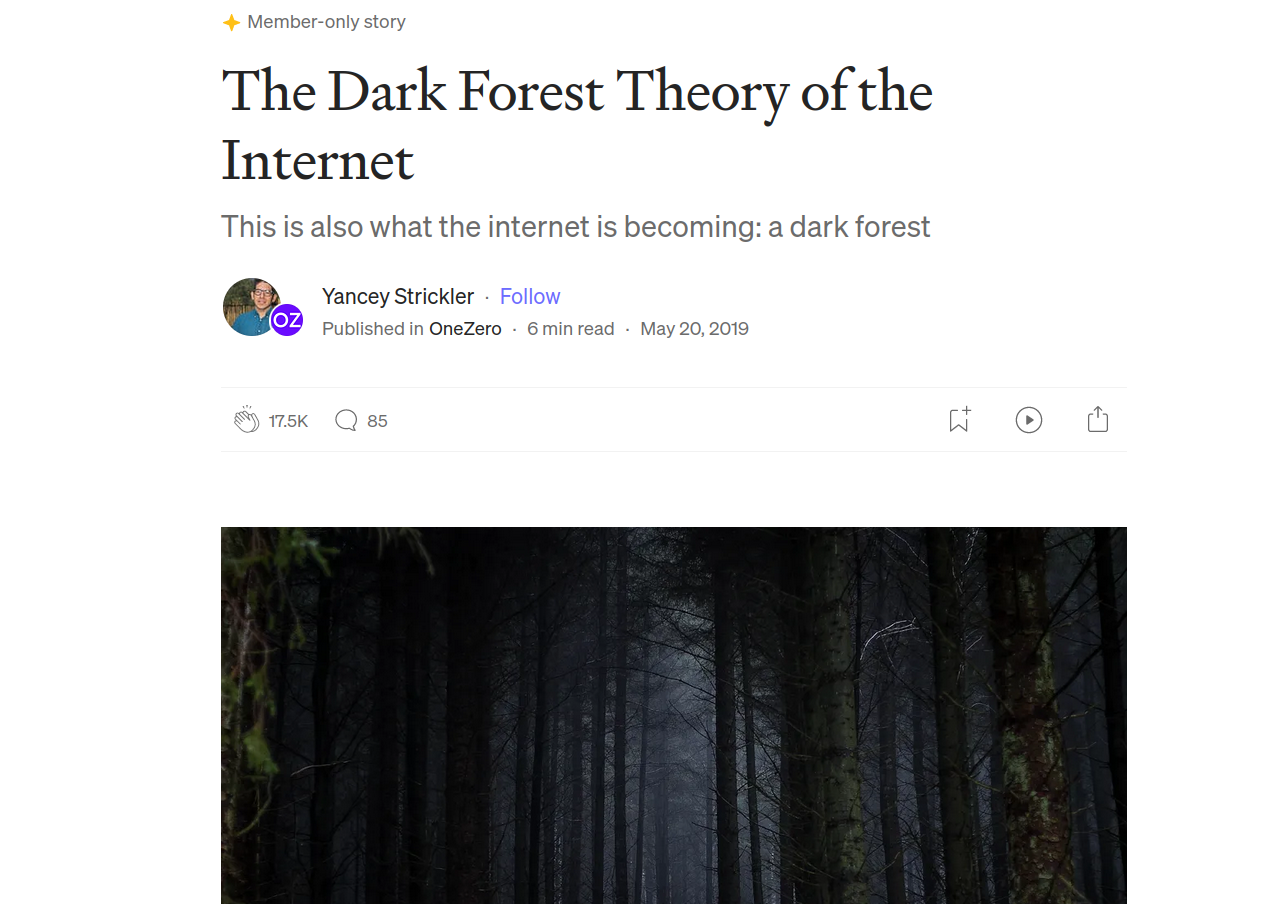 L'Internet de la forêt noire : pour scroller heureux, scrollons cachés