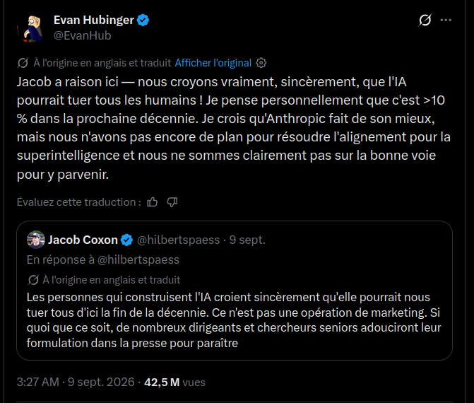 Sur X, les doomers parlent aux doomers