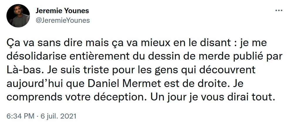 "Je suis triste pour les gens qui découvrent aujourd'hui que Daniel Mermet est de droite"